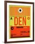 DEN Denver Luggage Tag 1-NaxArt-Framed Art Print