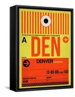 DEN Denver Luggage Tag 1-NaxArt-Framed Stretched Canvas