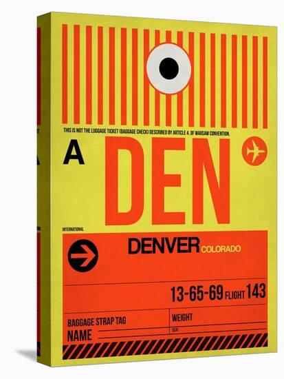 DEN Denver Luggage Tag 1-NaxArt-Stretched Canvas
