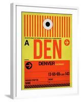 DEN Denver Luggage Tag 1-NaxArt-Framed Art Print