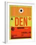 DEN Denver Luggage Tag 1-NaxArt-Framed Art Print