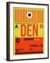 DEN Denver Luggage Tag 1-NaxArt-Framed Art Print