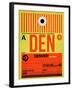 DEN Denver Luggage Tag 1-NaxArt-Framed Art Print