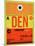 DEN Denver Luggage Tag 1-NaxArt-Mounted Art Print