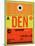 DEN Denver Luggage Tag 1-NaxArt-Mounted Art Print