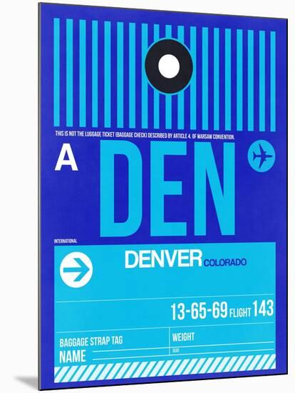 DEN Denver Luggage Tag 2-NaxArt-Mounted Art Print