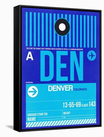 DEN Denver Luggage Tag 2-NaxArt-Framed Stretched Canvas