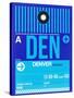 DEN Denver Luggage Tag 2-NaxArt-Stretched Canvas