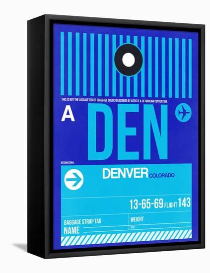 DEN Denver Luggage Tag 2-NaxArt-Framed Stretched Canvas