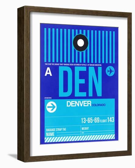 DEN Denver Luggage Tag 2-NaxArt-Framed Art Print