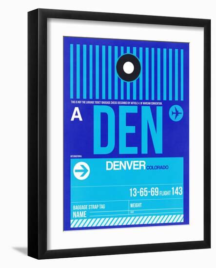 DEN Denver Luggage Tag 2-NaxArt-Framed Art Print
