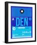 DEN Denver Luggage Tag 2-NaxArt-Framed Art Print