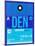 DEN Denver Luggage Tag 2-NaxArt-Mounted Art Print