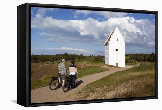 Den Tilsandede Kirke (Buried Church) Buried by Sand Drifts-Stuart Black-Framed Stretched Canvas