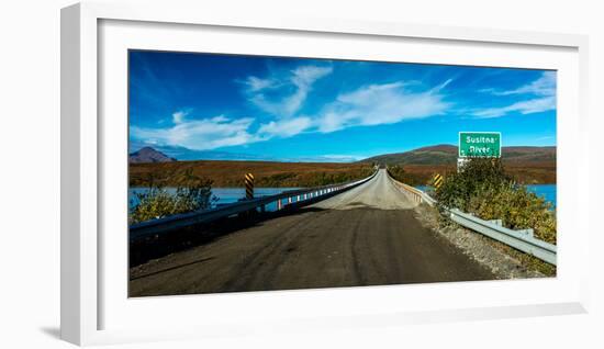 Denali Highway, Route 8, bridge crosses Susitna River, Alaska,-null-Framed Photographic Print