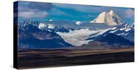 Denali Highway, Route 8, offers views of Mt.Deborah, Mnt. Hess Mountain, & Mt. Hayes Alaska, Alaska-null-Stretched Canvas