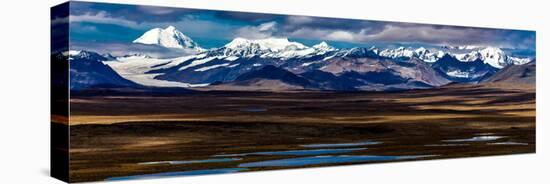 Denali Highway, Route 8, offers views of Mt.Deborah, Mnt. Hess Mountain, & Mt. Hayes Alaska, Alaska-null-Stretched Canvas