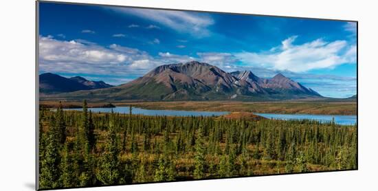 Denali Highway, Route 8, offers views of Mt.Deborah, Mnt. Hess Mountain, & Mt. Hayes Alaska, Alaska-null-Mounted Photographic Print