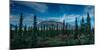 Denali Highway, Route 8, offers views of Mt.Deborah, Mnt. Hess Mountain, & Mt. Hayes Alaska, Alaska-null-Mounted Photographic Print