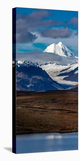 Denali Highway, Route 8, offers views of Mt.Deborah, Mnt. Hess Mountain, & Mt. Hayes Alaska, Alaska-null-Stretched Canvas