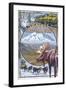 Denali National Park, Ak - Train Version, c.2009-Lantern Press-Framed Art Print