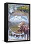 Denali National Park, Ak - Train Version, c.2009-Lantern Press-Framed Stretched Canvas