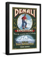 Denali National Park, Alaska - Denali Climbers Vintage Sign-Lantern Press-Framed Art Print