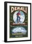 Denali National Park, Alaska - Denali Climbers Vintage Sign-Lantern Press-Framed Art Print