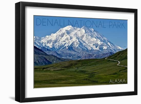 Denali National Park, Alaska - Mountain View-Lantern Press-Framed Art Print