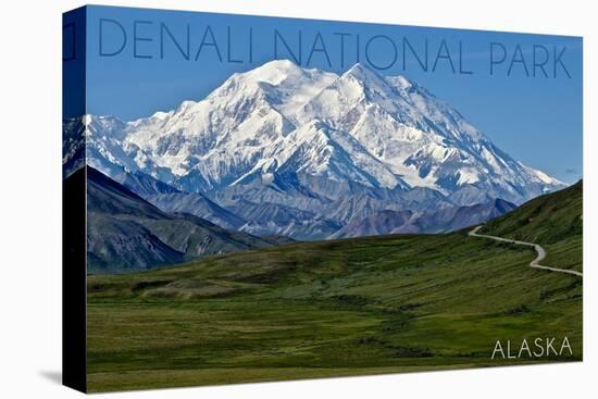 Denali National Park, Alaska - Mountain View-Lantern Press-Stretched Canvas