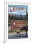 Denali National Park, Alaska - Park Entrance-Lantern Press-Framed Art Print