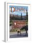 Denali National Park, Alaska - Park Entrance-Lantern Press-Framed Art Print