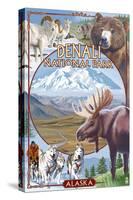 Denali National Park, Alaska - Park Views-Lantern Press-Stretched Canvas