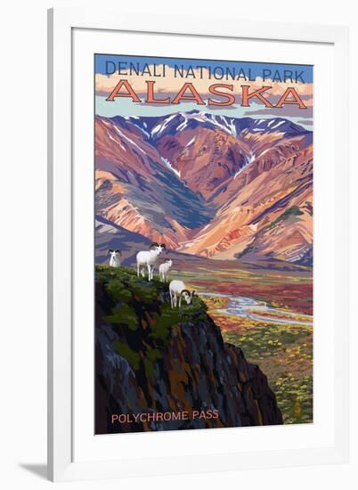 Denali National Park, Alaska - Polychrome Pass-Lantern Press-Framed Art Print