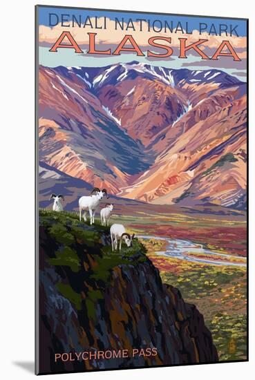 Denali National Park, Alaska - Polychrome Pass-Lantern Press-Mounted Art Print