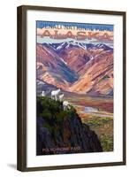 Denali National Park, Alaska - Polychrome Pass-Lantern Press-Framed Art Print