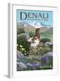 Denali National Park, Alaska - Ptarmigan-Lantern Press-Framed Art Print