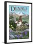 Denali National Park, Alaska - Ptarmigan-Lantern Press-Framed Art Print