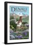 Denali National Park, Alaska - Ptarmigan-Lantern Press-Framed Art Print