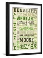 Denali National Park, Alaska-Lantern Press-Framed Art Print