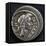 Denarius Bearing Portrait of Julius Caesar, 45 BC, Recto, Roman Coins BC-null-Framed Stretched Canvas