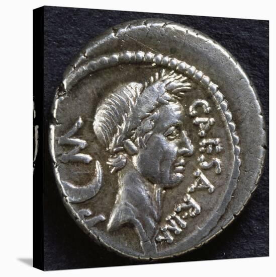 Denarius Bearing Portrait of Julius Caesar, 45 BC, Recto, Roman Coins BC-null-Stretched Canvas