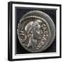 Denarius Bearing Portrait of Julius Caesar, 45 BC, Recto, Roman Coins BC-null-Framed Giclee Print