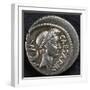 Denarius Bearing Portrait of Julius Caesar, 45 BC, Recto, Roman Coins BC-null-Framed Giclee Print