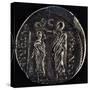 Denarius Issued by Triumvir Marco Emilio Lepido Depicting Him Crowning Ptolemy V Epiphanes of Egypt-null-Stretched Canvas