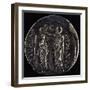 Denarius Issued by Triumvir Marco Emilio Lepido Depicting Him Crowning Ptolemy V Epiphanes of Egypt-null-Framed Giclee Print