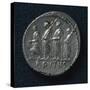 Denarius of Caius Junius Brutus Depicting Brutus First Consul Consular Procession, 60 BC-null-Stretched Canvas