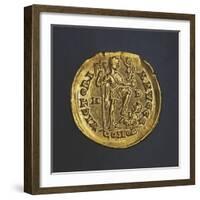 Denarius of Emperor Honorius, Verso, Byzantine Coins, 5th Century-null-Framed Giclee Print