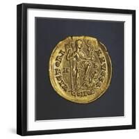 Denarius of Emperor Honorius, Verso, Byzantine Coins, 5th Century-null-Framed Giclee Print