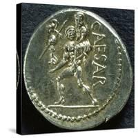 Denarius of Julius Caesar Depicting Aeneas and Anchises, 50 BC, Verso, Roman Coins BC-null-Stretched Canvas